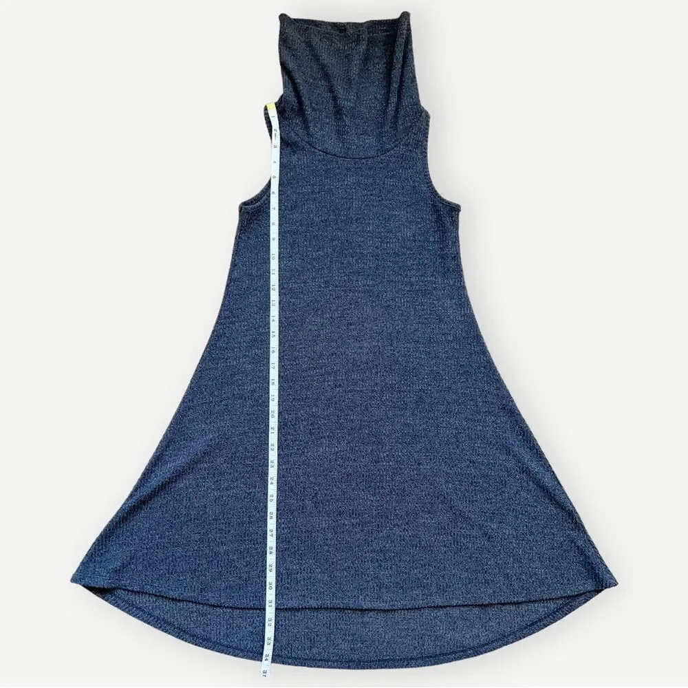 Zunie Juniors Girls Sleeveless Cowl Neck Ribbed Gray Sweater Dress. 14. NEW.